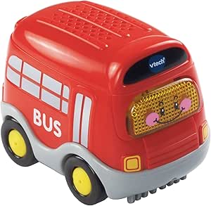 VTech Toot-Toot Drivers Bus, Toy Car for 1 Year Old, Pretend Play Vehicle with Lights & Sounds, Interactive Toddlers Toy 12 Months, 2, 3, 4  , English Version,Red