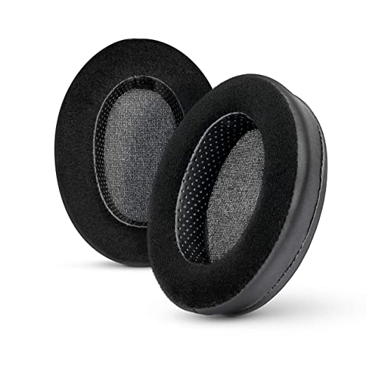Brainwavz Hybrid Memory Foam Earpad - Black PU/Velour - Suitable for Large Over The Ear Headphones