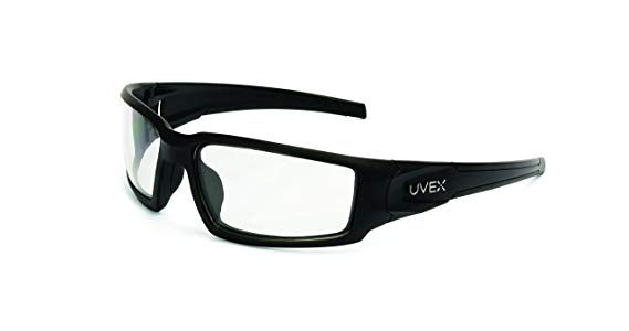 Uvex by Honeywell Hypershock Safety Glasses, Black Frame with Clear Lens & Uvextreme Plus Anti-Fog Coating (S2940XP)