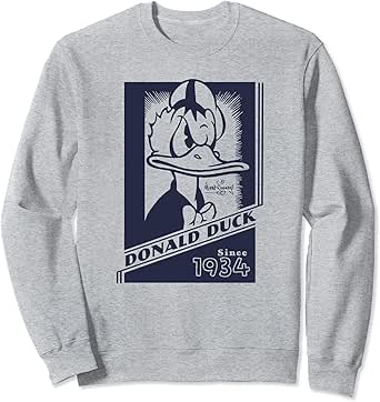 Disney Mickey And Friends Donald Duck 1934 Vintage Poster Sweatshirt