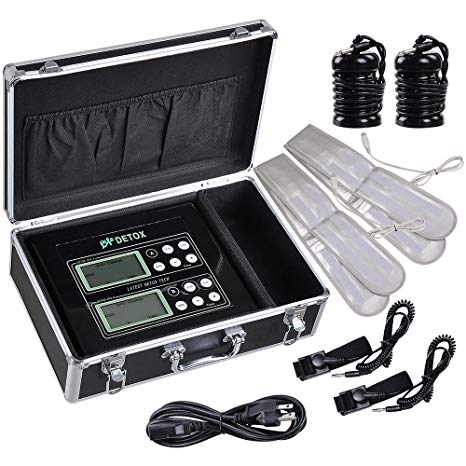 AW Dual User Foot Bath Machine Ionic Detox Foot Spa Cell Cleanse Machine LCD with 2 Stainless Steel Arrays