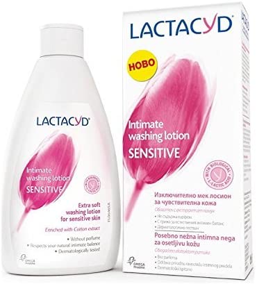 Lactacyd Intimate Wash Sensitive-Enriched with Natural Lactic Acid & Cotton Extract 200ml