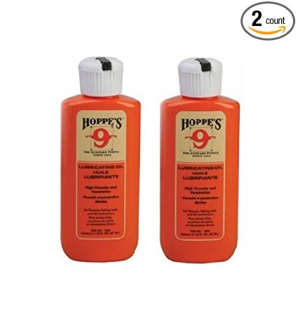 (2-Pack) Hoppes No. 9 Lubricating Oil, 2-1/4 oz. Bottle