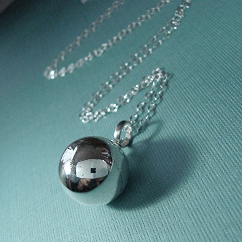 16mm Sterling silver harmony ball pendant necklace, Mexican bola