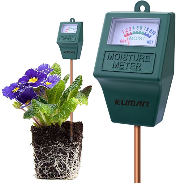 Kuman S10 Soil Moisture Sensor Meter, Hygrometer Soil Water Monitor for Garden, Farm, Lawn Plants Indoor & Outdoor(No Battery Needed) KP02