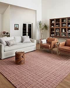 Loloi Chris Loves Julia x Polly Berry/Natural 7'-9" x 9'-9" Area Rug