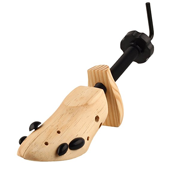 Unisex Professional 2-Way Shoe Stretcher Adjustable Length & Width Wood Shaper