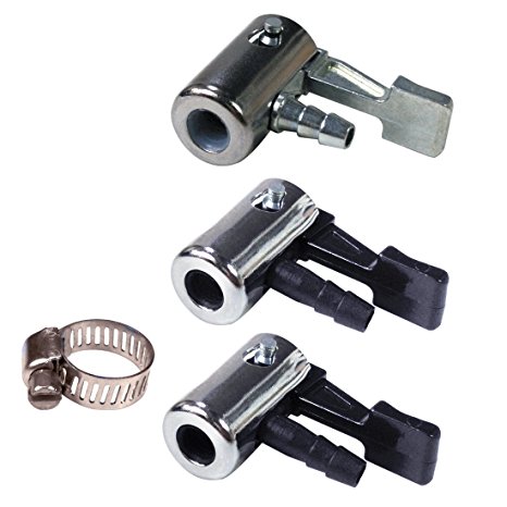 1/4"lock on air chuck,mini air compressor portable tire inflator tire chuck hose end with barb connector for hose repair--3Pack