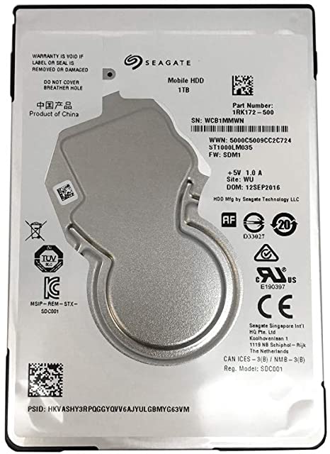 Seagate 1TB Laptop HDD SATA 6Gb/s 128MB Cache 2.5-Inch Internal Hard Drive (ST1000LM035) (Open Box)