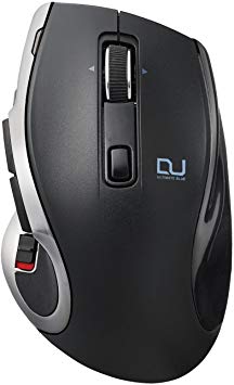 ELECOM-Japan Brand-Bluetooth/Wireless Mouse Dual Series/Hardware Macro Function/High-Speed Scroll/Ultimate Blue Sensor / 8 Button/Black/M-DC01MBBK