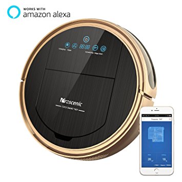 Proscenic 790TS Robot Vacuum Cleaner, Robotic Vacuum Cleaner with APP & Alexa Voice Control, Visionary Map, Water Tank and Mopping, HEPA Filtration for Pet Fur and Allergens