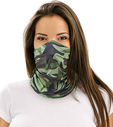 ReoRia 12 in 1 Multifunctional Headwear Face Mask Headband Neck Gaiter Bandanas for Dust, Outdoors, Festivals, Sports