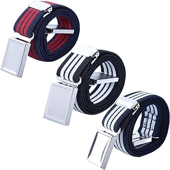 AWAYTR 3 PCS Kids Adjustable Magnetic Belts - Easy to Use Magnetic Buckle Belt for Boys and Girls