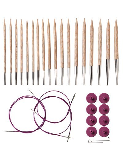 Knit Picks Options Interchangeable Sunstruck Wood Circular Knitting Needle Set