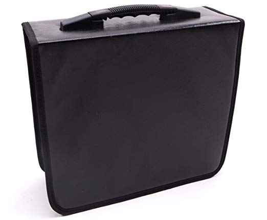 Fasmov 400 Disc CD/DVD Binder DVD Wallet Case,Black