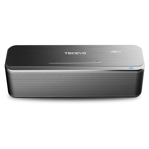 TECEVO A20 Premium 20W Bluetooth 4.0 Speaker 20 Watt Stereo Output Dual Passive Bass Subwoofers Portable & Rechargeable Built-in Microphone