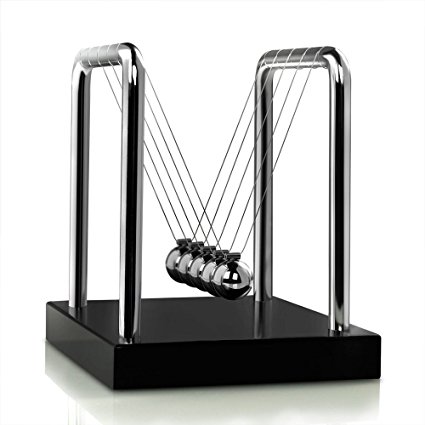 Cuby Newton Cradle Balance Balls With Black Wooden Base- Medium(Balance Balls)