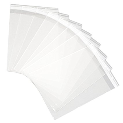 MyCraftSupplies 9x12 Inch Resealable Clear Cello Bags - Tape on Lip (Flap) Set of 100