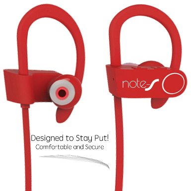 Note-S Bluetooth Headphones by Rokit Boost - Designed to Stay Put, Comfortable, Lightweight, Sweat Proof, Affordable, Perfect for Any Workout Wireless Headset