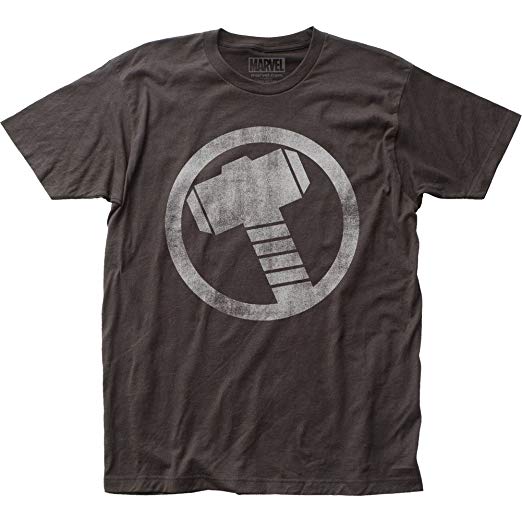 Thor Hammer Distressed Icon Fitted T-shirt