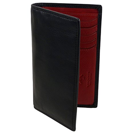 New mens/gents Visconti Colorado black red two tone breast pocket leather wallet money bag Style CD16