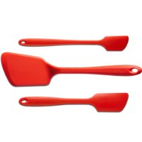 GIR: Get It Right 3-Piece Essential Silicone Spatula Set; Lifetime Guarantee, Dishwasher Safe   Heat Resistant; Premium Quality, Platinum Silicone, Red
