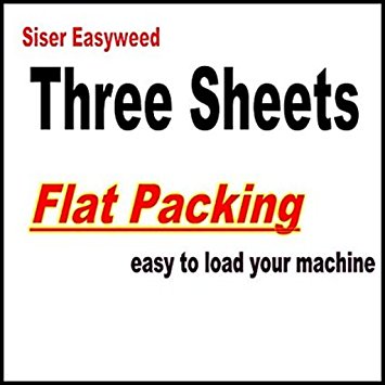 3 sheets of 12" x 15" Siser Easyweed Heat Transfer Vinyl, IRON ON T-shirt Heat Transfer, Craft Garment, (White)