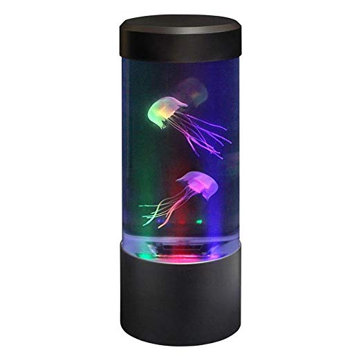 Lightahead® LED Mini Desktop Jellyfish Lamp with color changing light effects Jelly Fish Tank Aquarium Mood Lamp