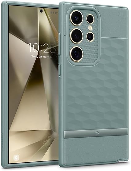 Caseology Parallax Case Compatible with Samsung Galaxy S24 Ultra Case, [Enhanced Ergonomic Design] Military Grade Drop Tested (2024) - Sage Green