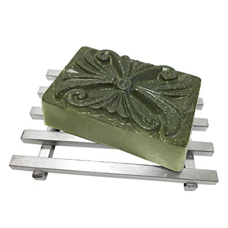 French Green Clay and Bergamot Organic Goats Milk Facial Soap Bar - for normal, oily, dry, combination skin including mature and sensitive skin, rosacea, eczema, psoriasis (French Green Bergamot)