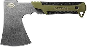 Gerber Camping- und Outdoor-Beil, Pack Hatchet Flat Sage, Mit Holster, Länge: 24 cm, Gewicht: 590 g, 31-003482