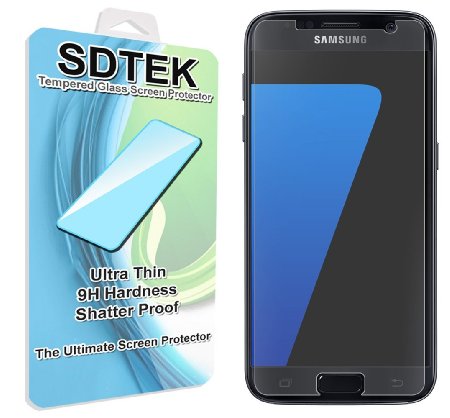 SDTEK Samsung Galaxy S7 (90% Screen Coverage ONLY) Premium Tempered Glass Screen Protector