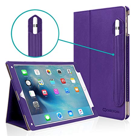 iPad Pro 10.5 Case, CaseCrown Bold Standby Pro Case (Purple) w/ Detachable Apple Pencil Holder