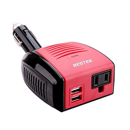 BESTEK 150W Power Inverter, DC 12V to 110V AC Car Inverter with 4.2A Dual USB Car Adapter
