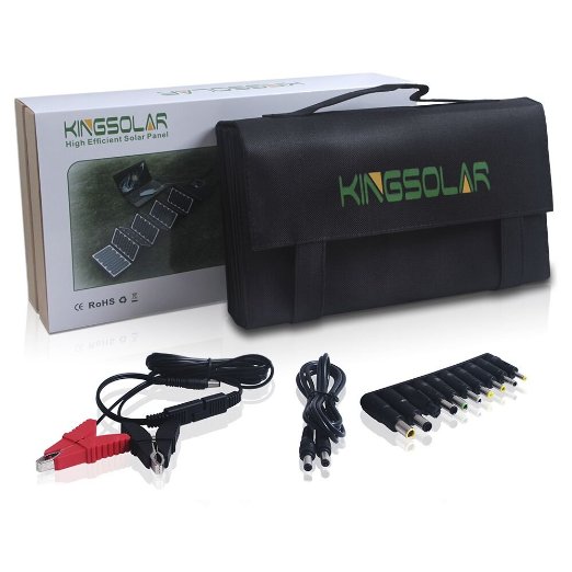 KINGSOLAR™ Highest Efficient 60W Foldable Solar Panel Portable Solar Charger Dual Output (USB Port   DC Output)