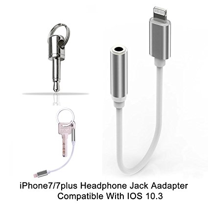 iPhone 7 Adapter Headphone Jack, Lightning to 3.5 mm Headphone Jack Adapter for iPhone 7/7 Plus Accessories