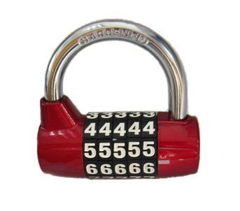 BaouRouge 5-Digits Resettable Combination padlock 65mm (RED)