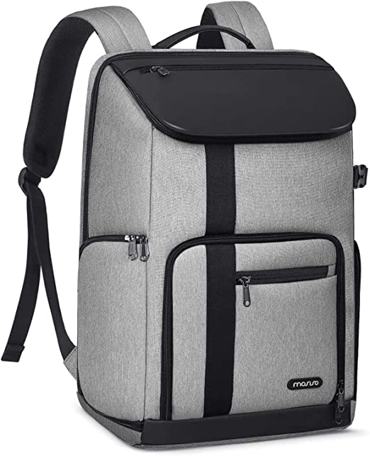 MOSISO Camera Backpack 17.3 inch, DSLR/SLR/Mirrorless Case Large Men/Women Photography Camera Bag with Laptop Compartment&Tripod Holder&Rain Cover Compatible with Canon/Nikon/Fuji/Laptop, Gray