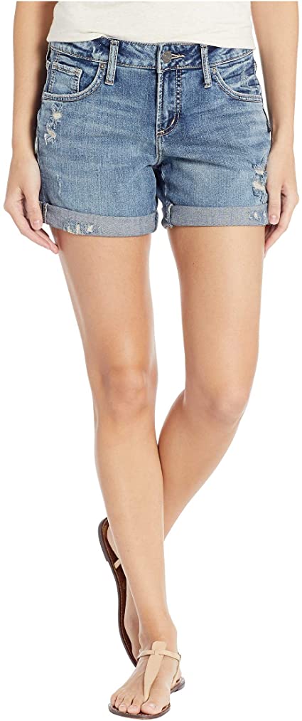 Silver Jeans Co. Women's Mid Rise Boyfriend Shorts