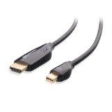 Cable Matters Gold Plated Mini DisplayPort Thunderbolt8482 Port Compatible to HDTV Cable in Black 6 Feet