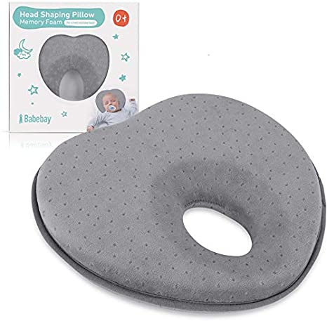 Baby Pillow for Newborn Infant，Head Shaping Pillow for Flat Head Syndrome Prevention，3D Memory Foam for Head and Neck Support Pillow,Heart Shaped (0-12 Months)