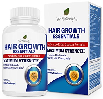 Hair Growth Essentials: #1 Rated Hair Loss Supplement for Women and Men - Advanced Hair Regrowth Treatment With 29 Powerful Hair Growth Vitamins & Nutrients for Rapid Growth - 30 Day Supply