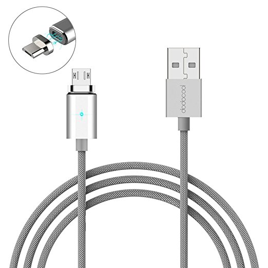 dodocool USB Charging Cable, Magnetic Micro USB Charge Sync Data Cable with LED Indicator 3.9ft Android Charging Adapter for Smart Phones and Tablets