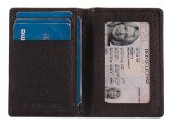 Genuine Leather Slim Money Cash Credit Card Photo ID Holder Wallet for Men
