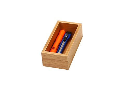 YBM Home & Kitchen Bamboo Drawer Organizer Box 321 (3x6x2)