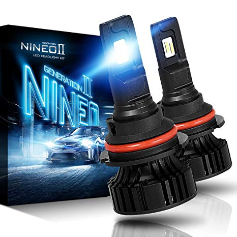 NINEO 9004 LED Headlight Bulbs CREE Chips,12000Lm 5090Lux 6500K Extremely Bright All-in-One Conversion Kit,360 Degree Adjustable Beam Angle