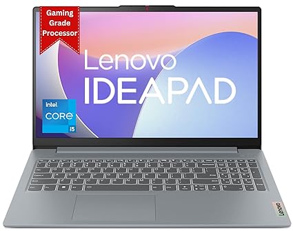 Lenovo IdeaPad Slim 3 Intel Core i5-12450H 15.6" (39.6cm) FHD IPS 300 Nits Thin & Light Laptop (16GB/512GB SSD/Win 11/Office 2021/Alexa/1 Yr Warranty   ADP/3 Month Game Pass/Grey/1.62Kg), 83ER008DIN