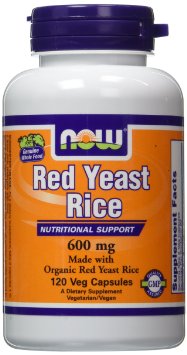 NOW ORGANIC RED YEAST RICE EXTRACT 600 MG - 120 Vegicaps