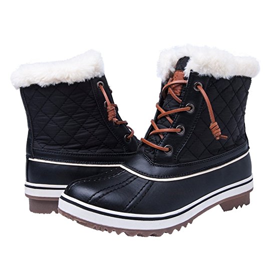Women's GLOBALWIN 1632 BLACK GREY Snow Boots