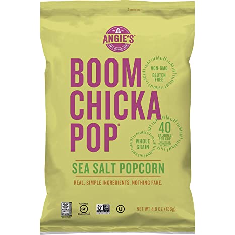Angie's BOOMCHICKAPOP Sea Salt Popcorn, 4.8 oz